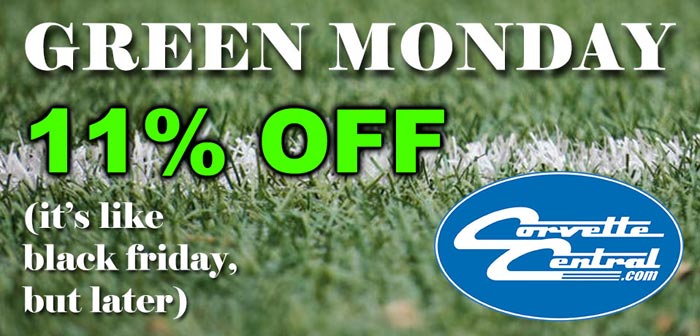 11% OFF Corvette Central Coupon Code For Green Monday