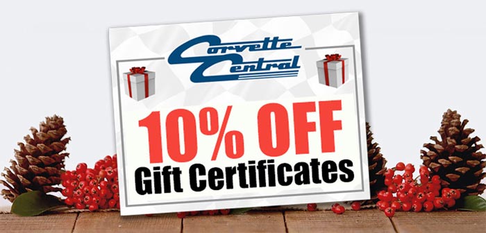 10% OFF Corvette Central Gift Certificates