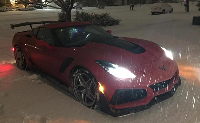 [PIC] Harlan Charles Posts Photo of His 755-hp Corvette ZR1 in the Snow