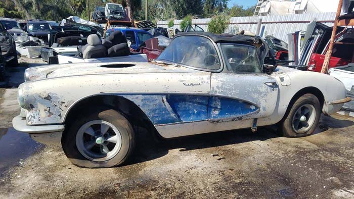 1959 Corvette Found Under the Remains of a Florida Lean-To Shed
