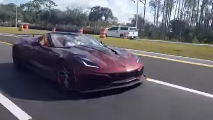 [VIDEO] 2019 Corvette ZR1 Convoy in South Florida Shows One That's Painted in Black Rose Metallic