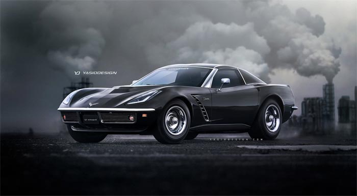[PIC] A Retro Corvette Stingray Rendered with a Touch of Camaro