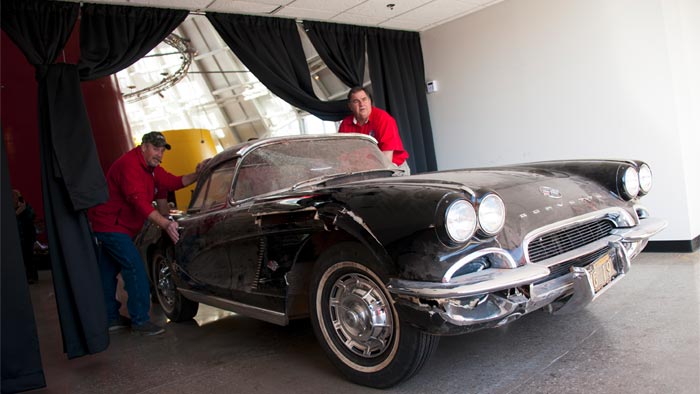 National Corvette Museum Begins Restoration of the 1962 Sinkhole Corvette
