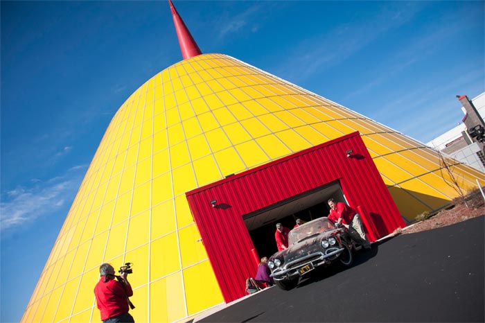 
National Corvette Museum Begins Restoration of the 1962 Sinkhole Corvette