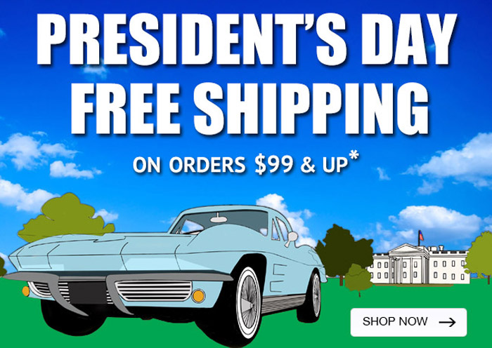 Zip Corvette Offers Free Shipping for President's Day Sale