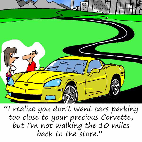Saturday Morning Corvette Comic: Parkophobia is Real
