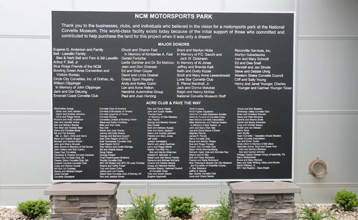[VIDEO] The National Corvette Museum Unveils the Donors Plaque at the NCM Motorsports Park