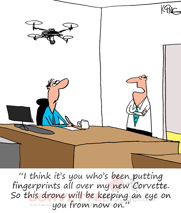 Saturday Morning Corvette Comic: Drone-Based Security Systems