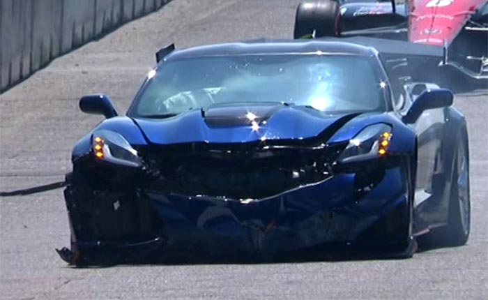 [VIDEO] 2019 Corvette ZR1 Pace Car Crashes at Detroit IndyCar Race