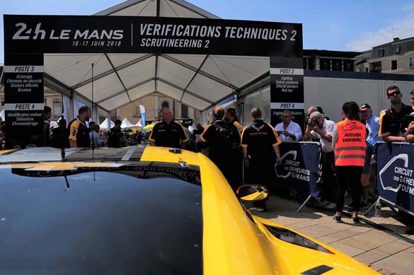 Corvette Racing at Le Mans: Scrutineering in the Town Square