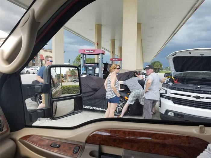 [PICS] Broken-Down Mid Engine C8 Corvette Prototype Needs a Jump and Then a Tow