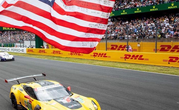 [VIDEO] Veteran Flag Flies for Corvette Racing At Le Mans for 19th Straight Year