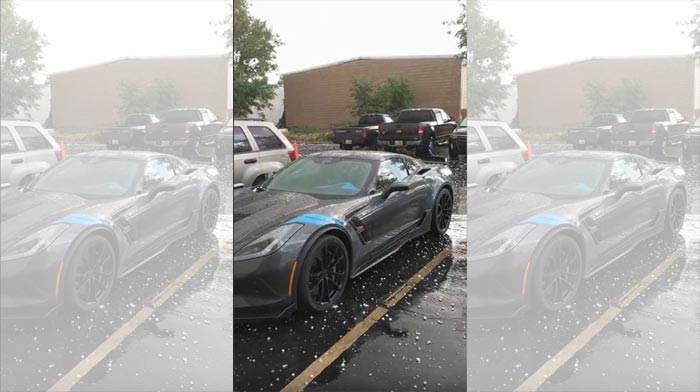 [VIDEO] 2017 Corvette Grand Sport Collector Edition is Caught in a Hail Storm