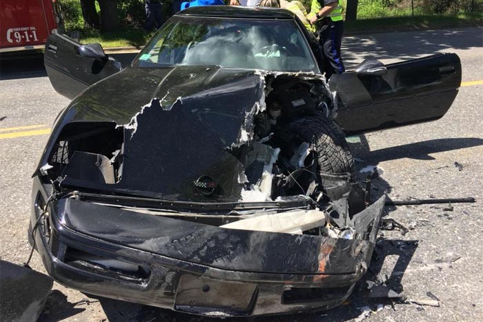 [ACCIDENT] C4 Corvette Collides with Semi in Massachusetts