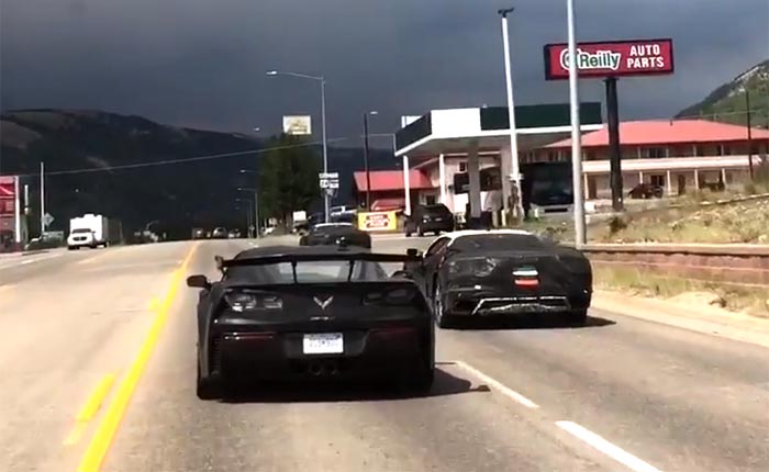 [VIDEO] Watch as this Corvette ZR1 Plays Blocks the View of these C8 Mid-Engine Corvettes