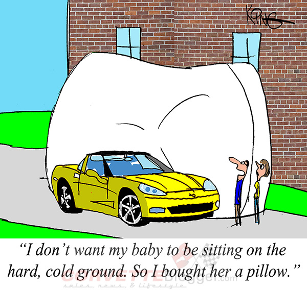Saturday Morning Corvette Comic: Driving in the Rain