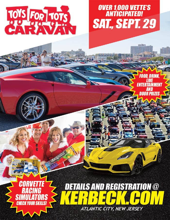 Kerbeck's 15th Annual Toys for Tots Corvette Caravan is this Weekend!