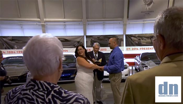 Corvette Couple Says 'I Do' in the National Corvette Museum's Sky Dome