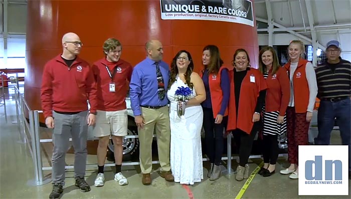 Corvette Couple Says 'I Do' in the National Corvette Museum's Sky Dome