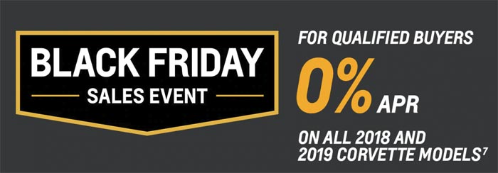 Chevrolet Offering 0% APR Financing on All Corvette Models During Black Friday Sales Event