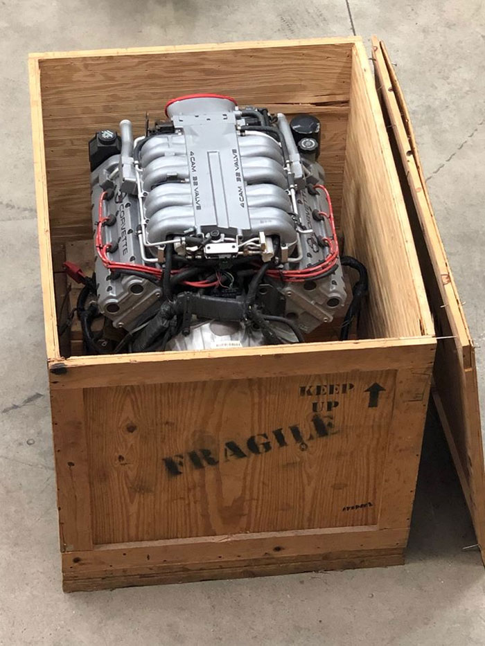 Original, Sealed LT5 engine for a 1995 Corvette ZR-1 Offered on the Facebook Marketplace