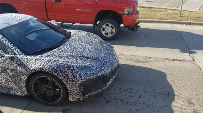 [SPIED] C8 Corvette Convertible Prototype Captured By Trucker's Video