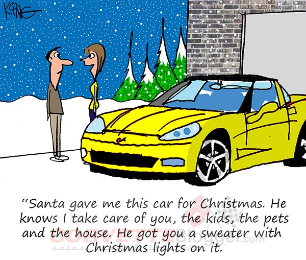 Saturday Morning Corvette Comic: When Santa Gifts Your Wife a Corvette