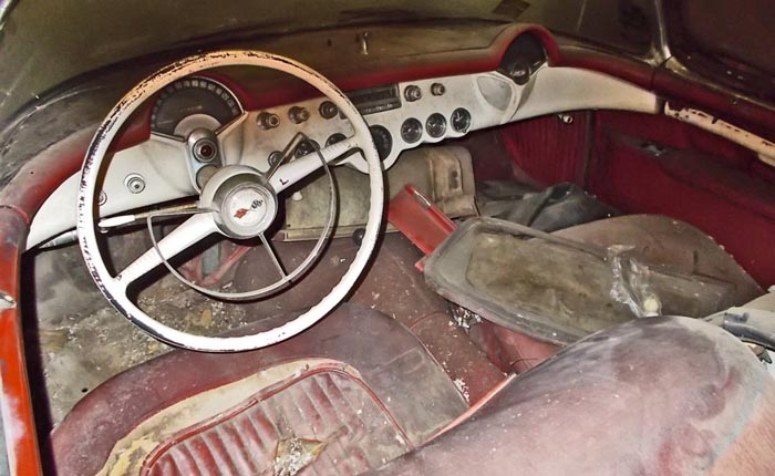Rare Sportsman Red 1954 Corvette Barn Find