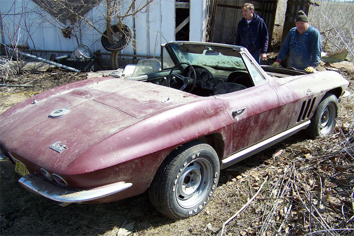 1966 Corvette Found Stored in an Old Truck Box on an Iowa Farm