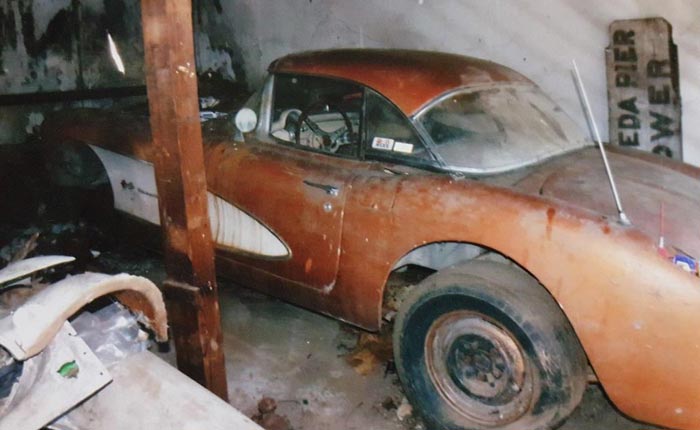 Corvettes on eBay: 1957 Fuelie Corvette Barn Find