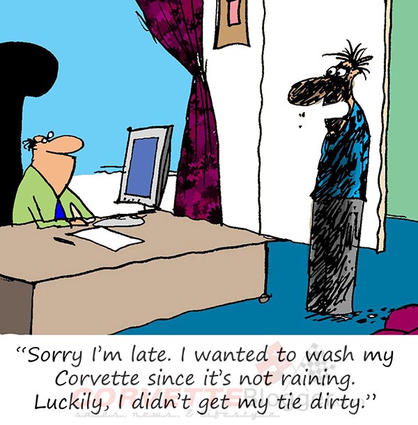 Saturday Morning Corvette Comic: When Bad Weather Keeps You From Washing Your Corvette