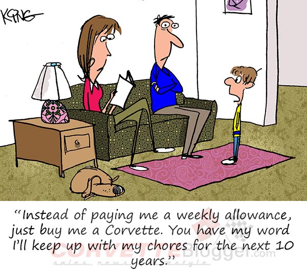 Saturday Morning Corvette Comic: Negotiating with Dad for a Corvette