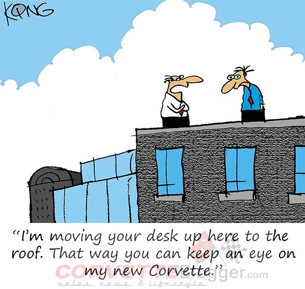 Saturday Morning Corvette Comic: When the Boss Needs Additional Parking Security