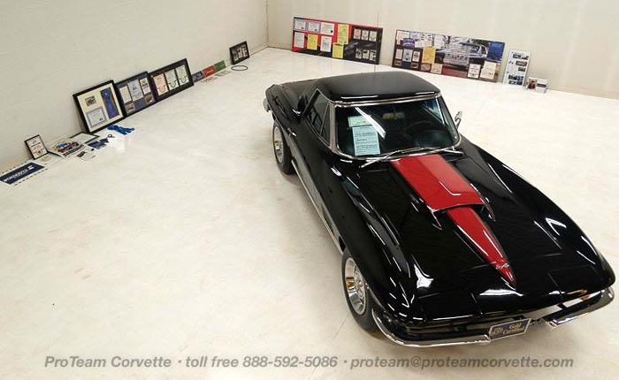 Corvettes for Sale: 1967 427/435 Quad Black Convertible at ProTeam Corvette Sales