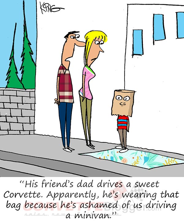 Saturday Morning Corvette Comic: Corvette vs Minivan