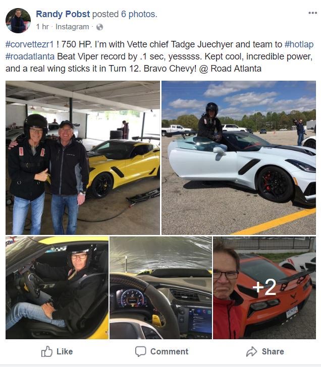 [PICS] Motor Trend's Randy Pobst Breaks Road Atlanta's Track Record in the 2019 Corvette ZR1
