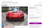 Corvettes for Sale: Used 2019 Corvette ZR1 Listed for $198,000