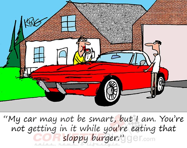 Saturday Morning Corvette Comic: No Food Allowed!
