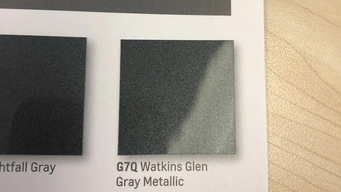 [PICS] New Gray for 2019 Corvettes Are Shown in These Official Dealer Color Chip Displays