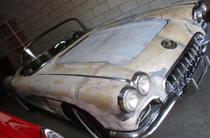 Corvettes on eBay: No Powertrain 1958 Corvette Barn Find