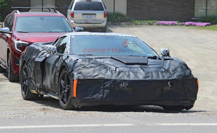 [SPIED] Is This The New C8 Corvette's Front Axle Lift System in Action?