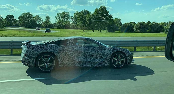 [SPIED] A Cavalcade of C8 Corvette Prototypes Spotted Driving Down the Highway