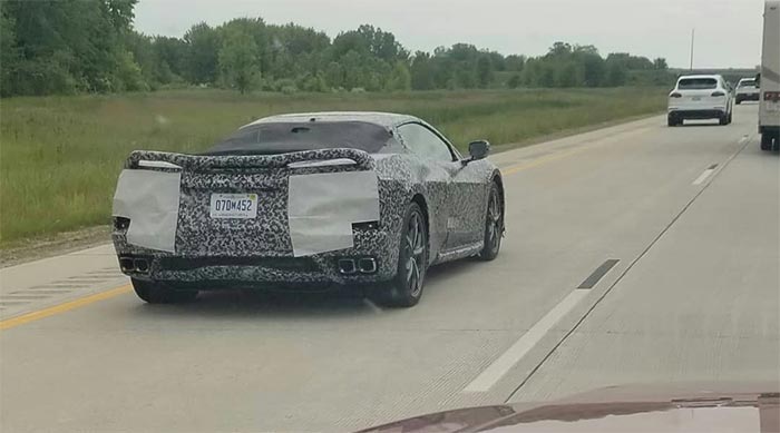 [SPIED] A Cavalcade of C8 Corvette Prototypes Spotted Driving Down the Highway