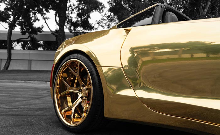 [PICS] Forgiator Widebody Corvette in a Gold Wrapper Brings It's Own Bling to the Part