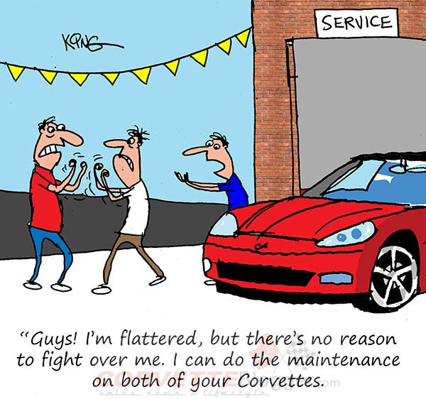 Saturday Morning Corvette Comic: Fighting in the Service Lane