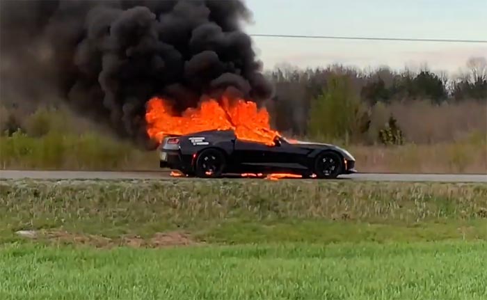 [ACCIDENT] Man Watches as His 2014 Corvette Stingray Goes Up In Flames