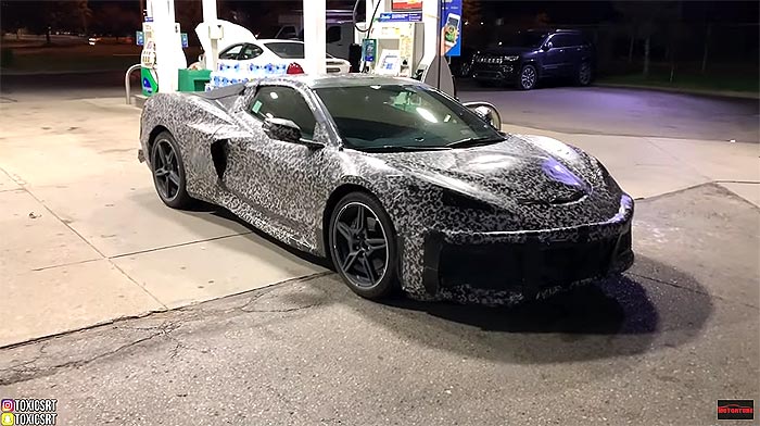 [VIDEO] Young YouTuber Goes Nuts Over C8 Corvette at a Gas Station: 'You Hear That Whistling?!'