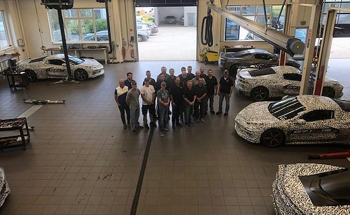 As the C8 Corvettes Leave the Nurburgring, Mark Reuss Posts a Group Photo of Chevy's Engineers