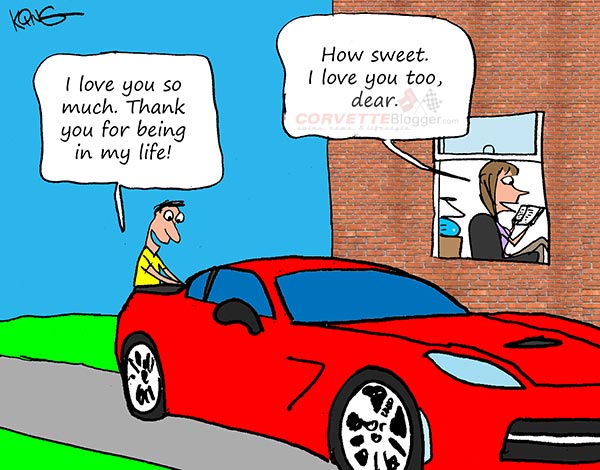 Saturday Morning Corvette Comic: Letting the One You Love Know You Care