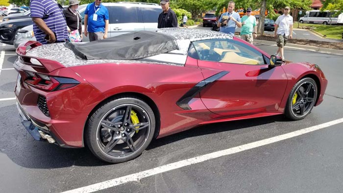 [SPIED] Half-Wrapped Mid-Engine C8 Corvette Hardtop Convertible In Plymouth, MI